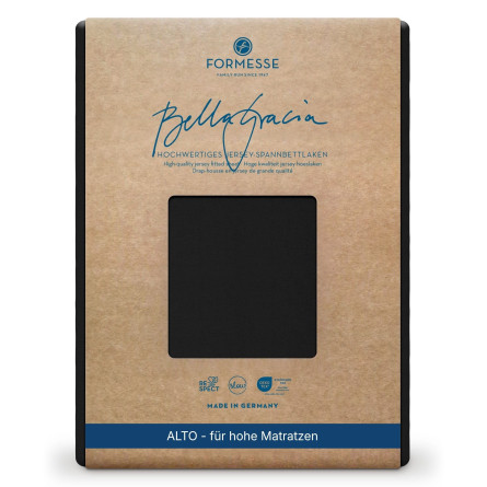 Formesse Spannbettlaken Bella Gracia Alto Schwarz (0101)