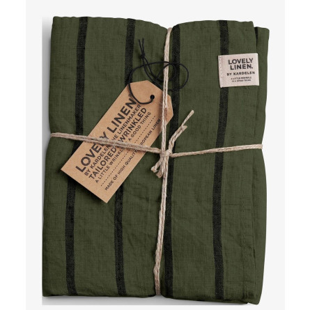 Lovely Linen Leinen Handtuchserie MISTY stripe forest