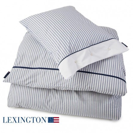 Lexington Bettwäsche Poplin Stripe blau