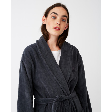 Lexington Bademantel Hotel Velour Robe grau