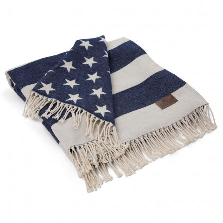 Lexington Decke Flag Throw dunkelblau