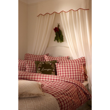 Lexington Checked Cotton Flannel Bettwäsche Rot-Beige