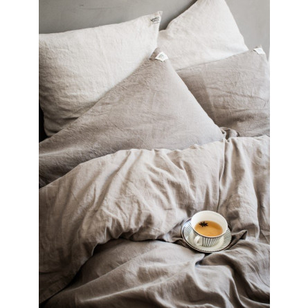 Lovely Linen vorgewaschene Leinen Bettwäsche Misty taupe