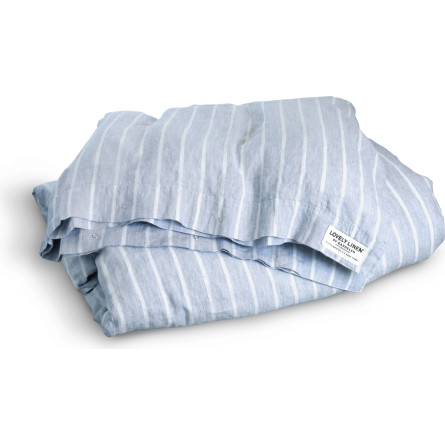 Lovely Linen vorgewaschene Leinen Bettwäsche Misty Stripe litchi weiß gestreift