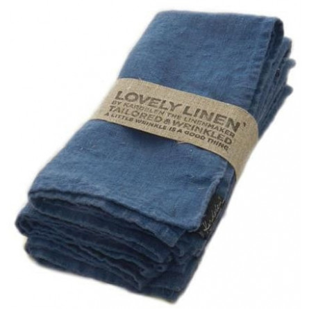 Lovely Linen Leinen Tischdecke Lovely jeansblau