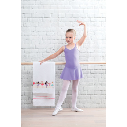 Feiler Frottierserie Kids Ballerina Border Chenille in weiß -504