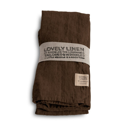 Lovely Linen Servietten LOVELY 45x45 chocolate 4-er Set