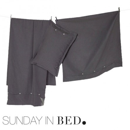 Sunday in Bed Bettwäsche Solid Colour graumeliert