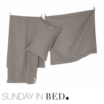 Sunday in Bed Spannbettlaken Solid Colour taupe 90x200 cm EINZELSTÜCK
