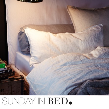 Sunday in Bed Bettwäsche Washed Linen weiß