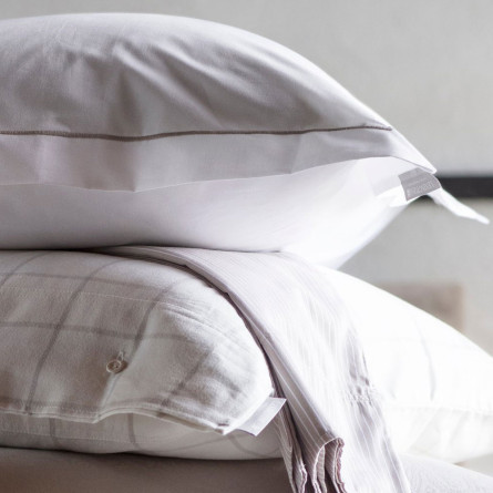 Lexington Bettwäsche Hotel Percale weiß/beige