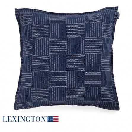 Lexington Dekokissen Soft Quilt blau/beige quadratisch