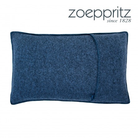  Zoeppritz Dekokissen Soft-Wool blau