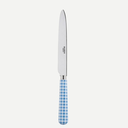 Sabre Tafelmesser Vichy hellblau (L: 24 cm) EINZELSTÜCK