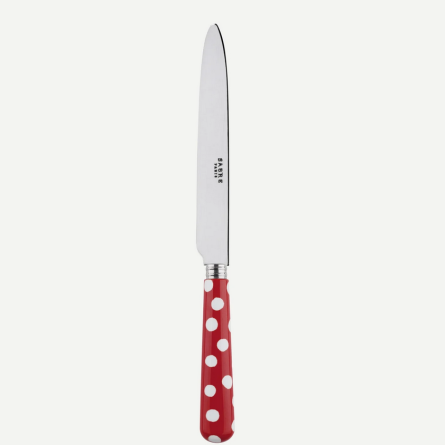 Sabre Tafelmesser Dots rot (L: 24 cm) EINZELSTÜCK