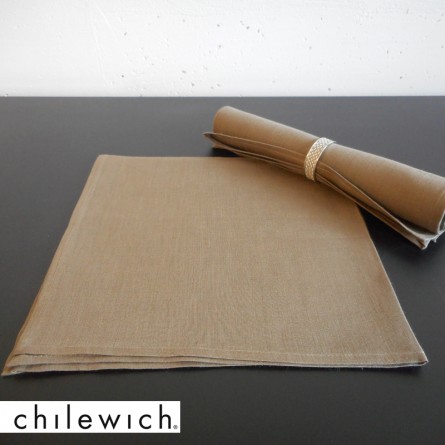 Chilewich Serviette Single taupe 3-er Set