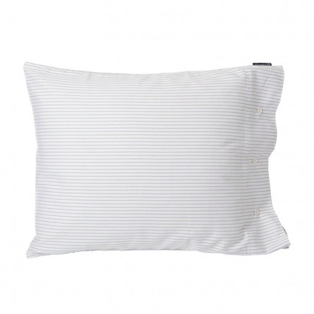 Lexington Kissenbezug Tencel Striped in weiß/hellgrau 40x80 cm