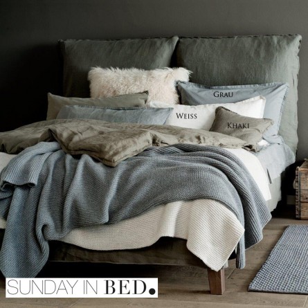 Sunday in Bed Bettwäsche Washed Linen Khaki
