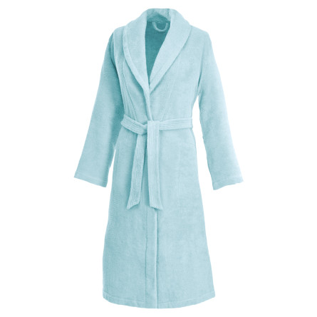 Weseta Damen Bademantel Schalkragen Dreamflor Sky Blue (26) S