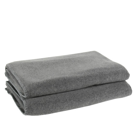 Zoeppritz Plaid Soft-Fleece mittelgrau-940 (160 x 200 cm)