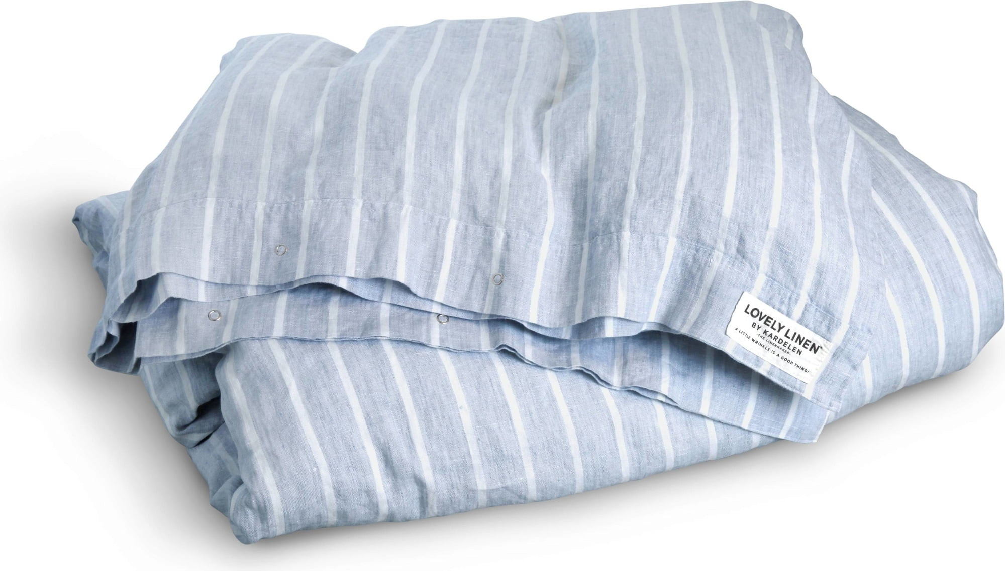 Lovely Linen vorgewaschene Leinen Bettwäsche Misty Stripe ...