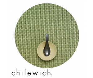 Chilewich Set Rund Basketweave gras grün