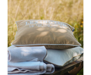 Lexington Dekokissenbezug Logo Organic Baumwolle Twill beige/weiss, 50x50