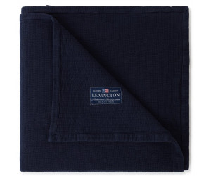 Lexington Bettüberwurf Quilted Jacquard BIO-Baumwolle dunkel blau