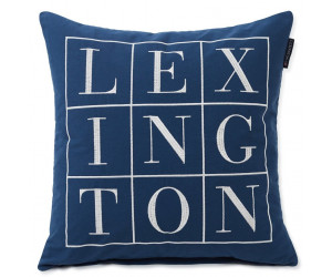 Lexington Dekokissenbezug Logo Cotton Twill blau, 50x50