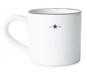 Lexington handbemalte Steingut Tasse weiß
