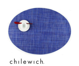 Chilewich Set Oval Mini Basketweave blueberry 2-er Set