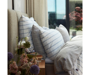 Lexington Bettwäsche Gray/White Striped Lyocell/Cotton