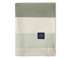 Lexington Herringbone Striped Recycled Cotton Decke 130x170