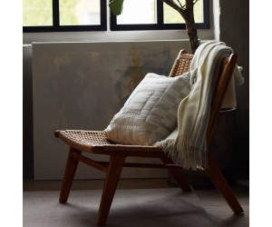 Lexington Quilted Linen Blend Dekokissenbezug White/Putty, 50x50