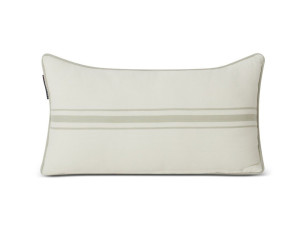 Lexington Small Center Striped BIO-Baumwolle Twill Dekokissen White/Gray-Green, 30x50cm