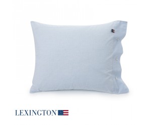Lexington Kissenbezug Mini Checked in hellblau 80x80 cm