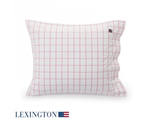 Lexington Kissenbezug Pin Point Shaker Check in rosa-weiß 80x80 cm