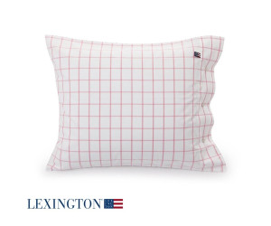 Lexington Kissenbezug Pin Point Shaker Check in rosa / weiß (80 x 80 cm)