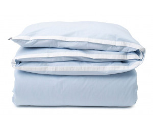Lexington Bettbezug contrast cotton chambray blue/white 155x210 cm