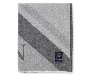 Lexington Decke Diagonal Striped Light Wool Mix grey