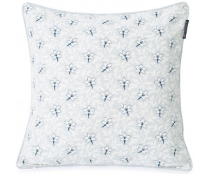 Lexington Dekokissen Printed Flower Cotton Canvas light gray/blue