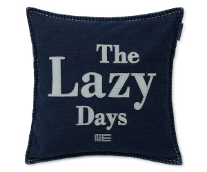 Lexington Dekokissenbezug Lazy Days Denim Twill Patch Baumwolle Denim Blue, 50x50