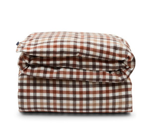 Lexington Bettwäsche Set Checked Cotton Flannel rust brown/white 135x200 / 80x80