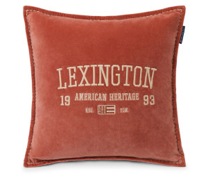 Lexington Logo Message Velvet Dekokissenbezug 50x50, rost