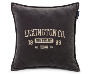 Lexington Logo Message Velvet Dekokissenbezug 50x50, grau