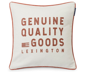 Lexington Genuine Printed Recycled Baumwolle Dekokissenbezug 50x50, offwhite/copper