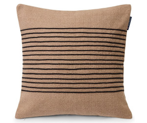 Lexington Deco Striped Baumwolle Canvas Dekokissenbezug 50x50, beige/grau