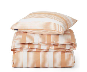 Lexington Bettwäsche Beige/White Striped Cotton Sateen