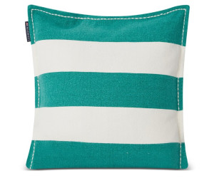 Lexington Block Stripe Printed Recycled Cotton Dekokissenbezug grün 50x50