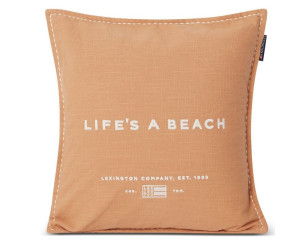 Lexington Life´s A Beach Embroidered Cotton Dekokissenbezug 50x50